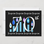 70回目の誕生日パーティーの招待テンプレート 招待状 (正面)