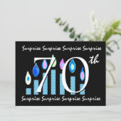 70回目の誕生日パーティーの招待テンプレート 招待状 (スタンド正面)