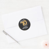 70年おめでとう!70歳の誕生日 ラウンドシール (封筒)