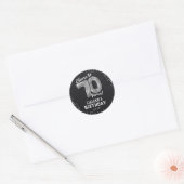 70年おめでとう!70歳の誕生日 ラウンドシール (封筒)
