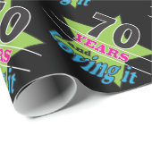 70年およびそれを愛すること! 第70誕生日 ラッピングペーパー (ロールコーナー)