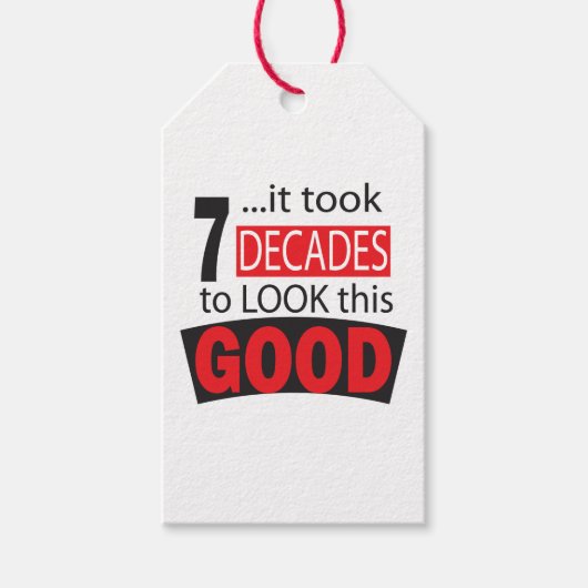 70年かけて良く見えた|70誕生日 ギフトタグ (正面)