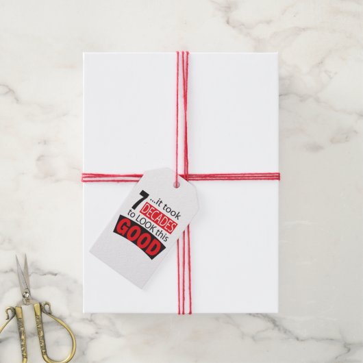 70年かけて良く見えた|70誕生日 ギフトタグ (より糸付き)