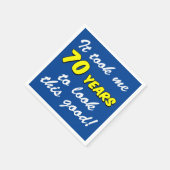 70年がこのいい青いナプキンに見えた スタンダードカクテルナプキン (角)