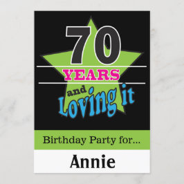 70年で楽しめ！ 70誕生日 招待状