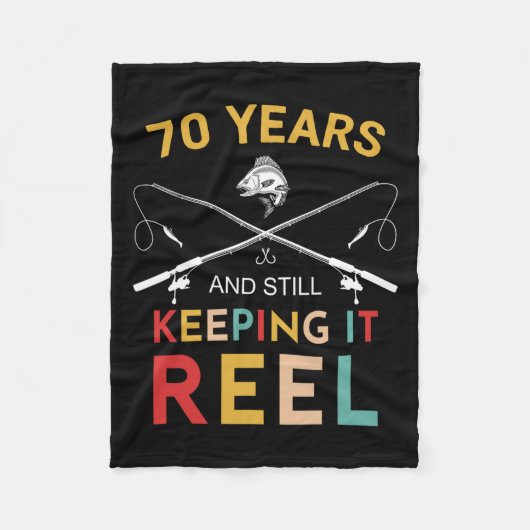 70年とまだ保Itが70誕生日Fをリール フリースブランケット (正面)