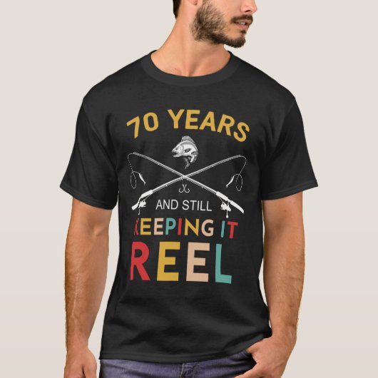 70年とまだ保Itが70誕生日Fをリール Tシャツ (正面)