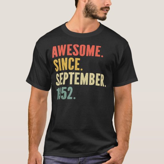 70年のヴィンテージ伝説1952年9月70日 Tシャツ (正面)