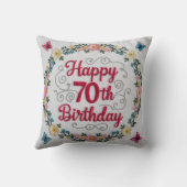 70年の愛する装飾用クッション：心からの献上品 クッション (裏面)