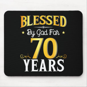 70年の神様からの祝福 70歳の誕生日 お父さん/お母さん マウスパッド