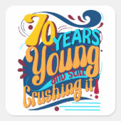 70年の若いがまだ粉砕、70歳のヴィンテージ スクエアシール (正面)