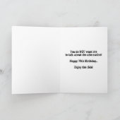 70年の誕生日カード – スケルトン付き カード (内部)