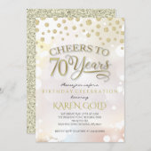70年の誕生日招待状 招待状 (正面/裏面)