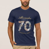 70年の軌跡 誕生日フォトコラージュ Tシャツ (正面)