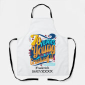 70年はまだ粉砕し、ヴィンテージ誕生日レトロ エプロン (正面)