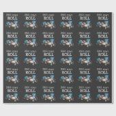 70年代これは私がヴィンテージのレトロのローラースケートをいかに転がるかです ラッピングペーパー (フラット)