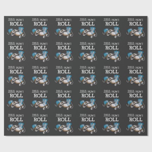 70年代これは私がヴィンテージのレトロのローラースケートをいかに転がるかです ラッピングペーパー (フラット)