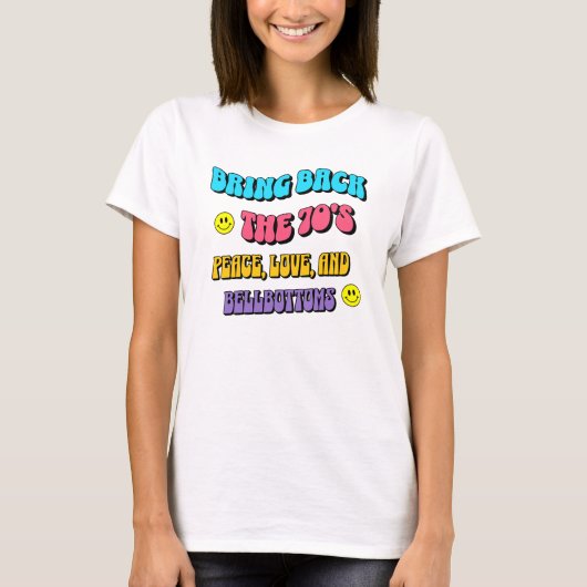 70年代にもどろう Tシャツ (正面)
