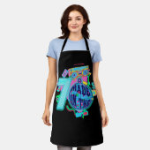70年代に作られたパーティーレトロスタイル素晴らし70年代 エプロン (着用した状態)