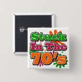 70年代に行き詰まる 缶バッジ (正面&裏面)