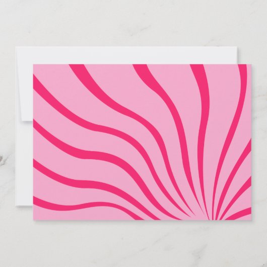 70年代のインスパイアレトロ卒業パーティー写真 招待状 (裏面)