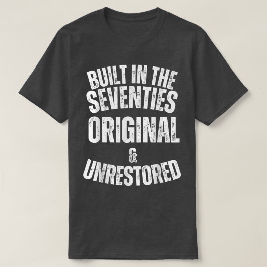 70年代のオリジナルと復元なし Tシャツ (デザイン正面)