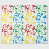 70年代のカラーとシェイプのラッピング紙 ラッピングペーパー (フラット)