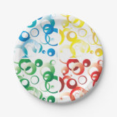 70年代のカラーとシェイプの紙プレート ペーパープレート (正面)