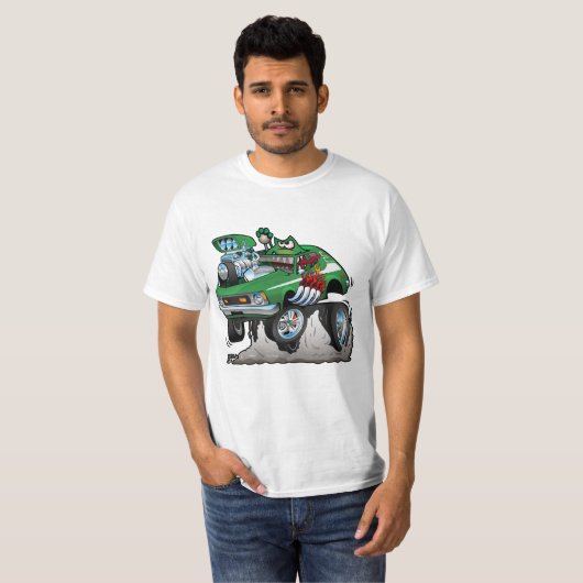 70年代のグリー改造ンカーおもしろい漫画 Tシャツ (正面フル)