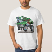 70年代のグリー改造ンカーおもしろい漫画 Tシャツ (正面)