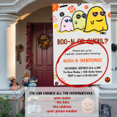 70年代のゴーストハロウィン・ジェンダーリビール Booy or Ghoul 招待状