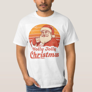 70年代のサンセットデザインがかっこいいレトロなサンタのTシャツ Tシャツ