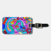 70年代のスタイルヒッピーラブサンダーコーブ ラゲッジタグ (正面横)