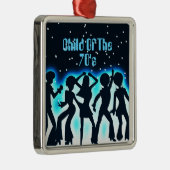 70年代のティール(緑がかった色) メタルオーナメント (右)