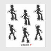 70年代のディスコのダンサー シール (シート)