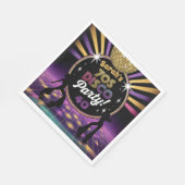 70年代のディスコパーティー70年代ヒッピー誕生日レイブ スタンダードランチョンナプキン (角)