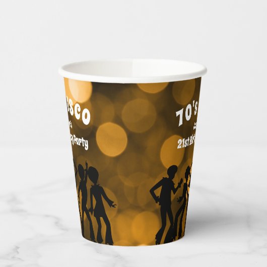 70年代のディスコ誕生日誕生会 紙コップ (左)