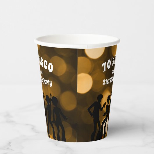 70年代のディスコ誕生日誕生会 紙コップ (右)