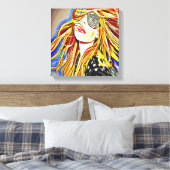 70年代のディスコ・ガール キャンバスプリント (インサイチュ (寝室))