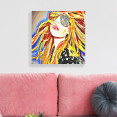 70年代のディスコ・ガール キャンバスプリント (インサイチュ (リビング))