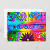 70年代のヒッピースタイルはがき ポストカード (正面/裏面)