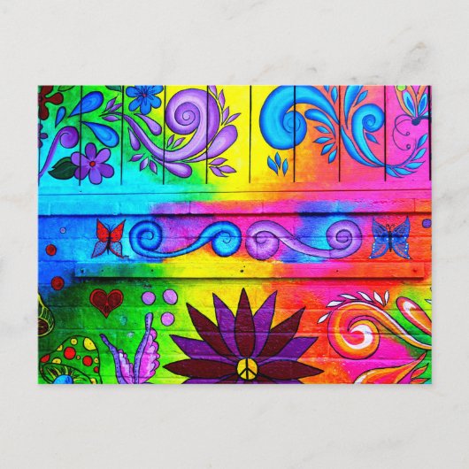 70年代のヒッピースタイルはがき ポストカード (正面)