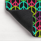 70年代のヒッピー和平サイン マウスパッド (コーナー)