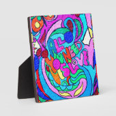 70年代のヒッピー・ピースラブ フォトプラーク (正面)