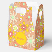 70年代のビーズピーチカラーサマーパターン フェイバーボックス (オープン)