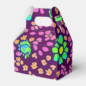 70年代のビーブスパープルカラーサマーパターン愛用ボックス フェイバーボックス (裏面サイド)