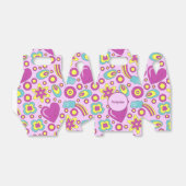 70年代のビーブスパープルカラーサマーパターン フェイバーボックス (折り畳みなし)