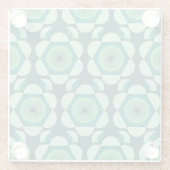 70年代のフローラビデオ – 緑と青 ガラスコースター (裏面)