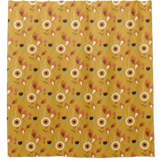 70年代のフローラ シャワーカーテン (正面)