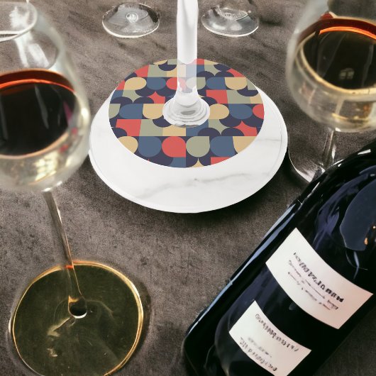 70年代のベクターアート ワイングラスタグ